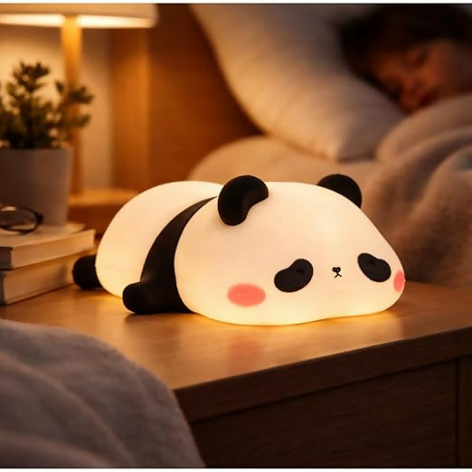 Panda Night Lamp: Soft Silicone LED Touch Light