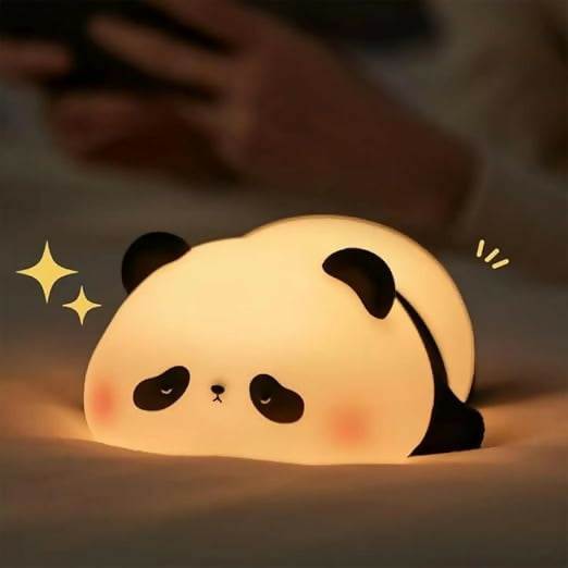 Panda Night Lamp: Soft Silicone LED Touch Light